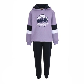 Παιδικό σετ φόρμα για αγόρια Nekidswear λιλά-μαύρο