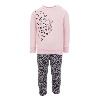 Σύνολο Nekidswear ροζ-γκρι animal print