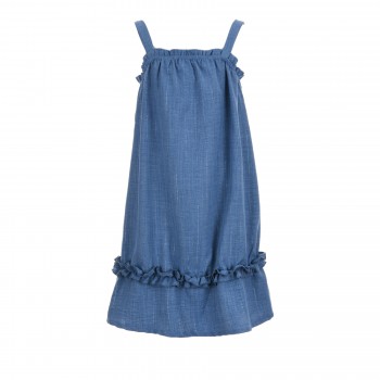 Παιδικό φόρεμα για κορίτσια Nekidswear μπλε τύπου τζιν