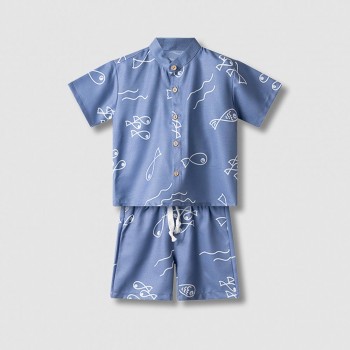 Παιδικό σετ με πουκάμισο για αγόρια Nekidswear ραφ