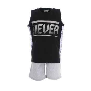 Παιδικό σετ για αγόρια Nekidswear μαύρο-γκρι