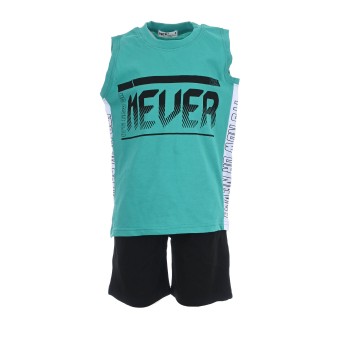 Παιδικό σετ για αγόρια Nekidswear πράσινο-μαύρο