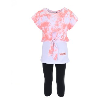Παιδικό σετ για κορίτσια New College tie dye- μαύρο 3τμχ