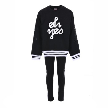 Παιδικό σετ για κορίτσια New college μαύρο εποχιακή