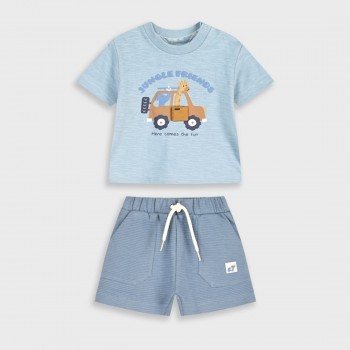 Βρεφικό σετ για αγόρια Energiers γαλάζιο- ραφ