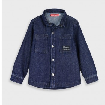 Παιδικό πουκάμισο denim για αγόρια Energiers σκούρο μπλε