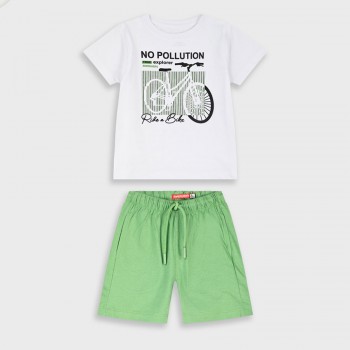 Παιδικό σετ για αγόρια Energiers λευκό- πράσινο