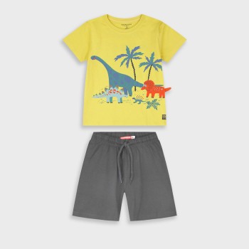 Παιδικό σετ με βερμούδα για αγόρια Energiers κίτρινο- ανθρακί