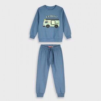 Παιδικό σετ φόρμα αχνούδιαστη για αγόρια Energiers μπλε