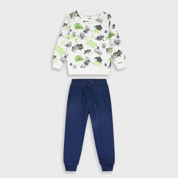 Παιδικό σετ  για αγόρια Energiers λευκό-μαρέν