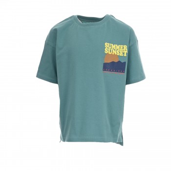 Παιδική μπλούζα για αγόρια Energiers ''summer sunset'' πετρόλ