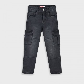 Παιδικό παντελόνι cargo για αγόρια Energiers τζιν μαύρο