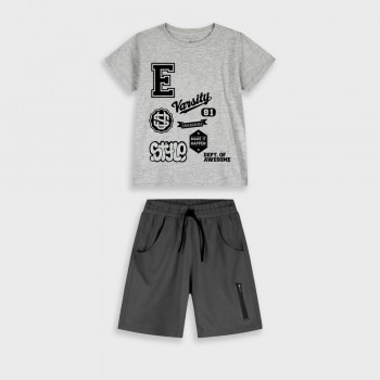 Παιδικό σετ για αγόρια Energiers γκρι-μαύρο