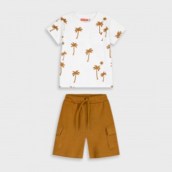 Παιδικό σετ για αγόρια Energiers λευκό- καφέ