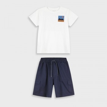 Παιδικό σετ για αγόρια Energiers λευκό- μαρέν