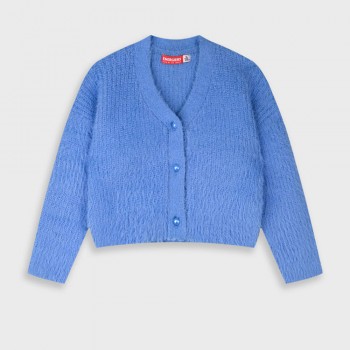 Παιδική ζακέτα πλεκτή για κορίτσια Energiers γαλαζιά
