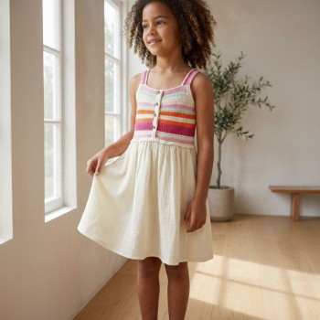 Παιδικό φόρεμα για κορίτσια Energiers εκρού