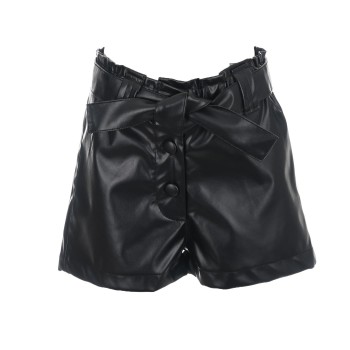 Παιδικό σόρτς για κορίτσια Energiers μαύρο δερματίνι