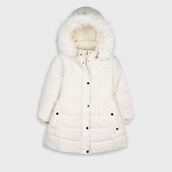 Παιδικό μπουφάν μακρύ για κορίτσια Energiers εκρού