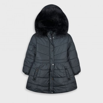 Παιδικό μπουφάν μακρύ για κορίτσια Energiers μαύρο