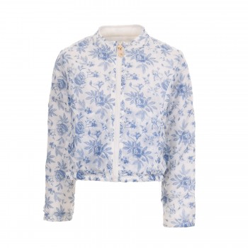 Παιδικό εποχιακό μπουφάν διπλής όψης για κορίτσια Energiers λευκό