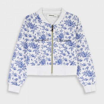 Παιδική ζακέτα για κορίτσια Energiers λευκό-σιέλ