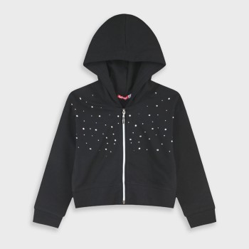 Παιδική ζακέτα αχνούδιαστη για κορίτσια Energiers μαύρο