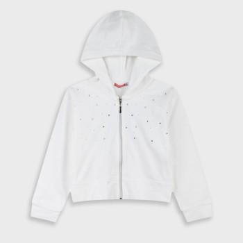 Παιδική ζακέτα αχνούδιαστη για κορίτσια Energiers λευκό