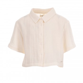 Παιδικό πουκάμικο λινό για κοριτσιά Energiers εκρού