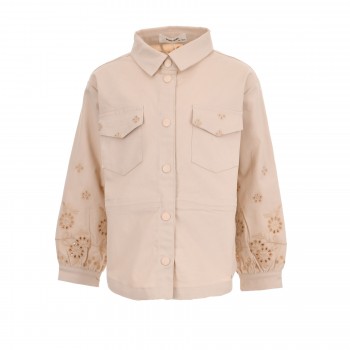 Παιδικό τζάκετ  κηπούρ για κορίτσια Energiers μπεζ