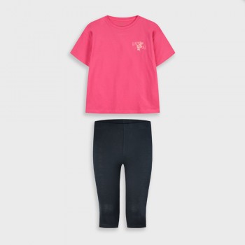 Παιδικό σετ με κολάν για κορίτσια Energiers φουξ-μαύρο