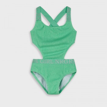 Παιδικό ολόσωμο μαγιό για κορίτσια Energiers πράσινο