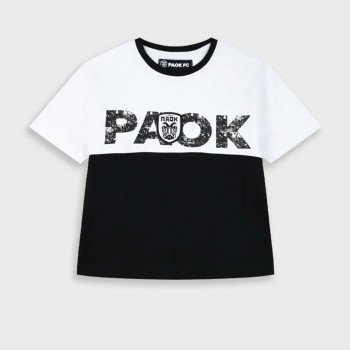 Παιδική μπλούζα PAOK FC για αγόρια μαύρο