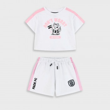 Παιδικό σετ PAOK FC για κορίτσια άσπρο