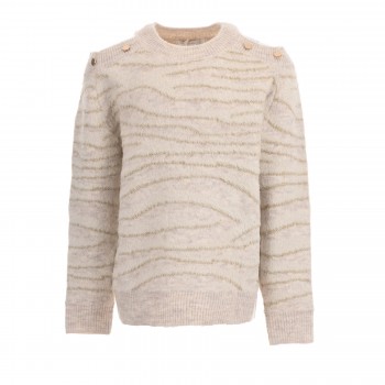 Παιδική μπλούζα πλεκτή για κορίτσια Energiers μπεζ-χρυσό