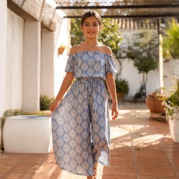 Παιδικό σετ παντελόνα για κορίτσια Can kinds σιέλ