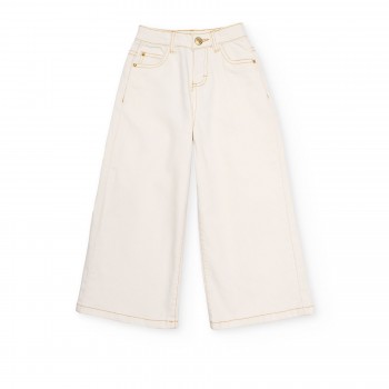 Παιδικό παντελόνι για κορίτσια Nathkids τζιν εκρού