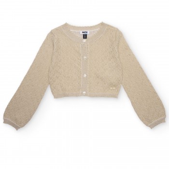 Παιδική ζακέτα για κορίτσια Nathkids χρυσό