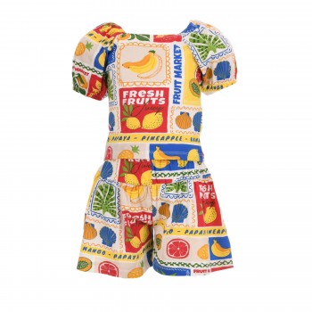 Παιδικό σετ με σορτς για κορίτσια Nathkids  tropical print