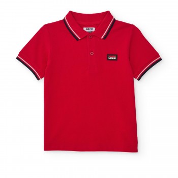 Παιδική μπλούζα πόλο για αγόρια Nathkids κόκκινο