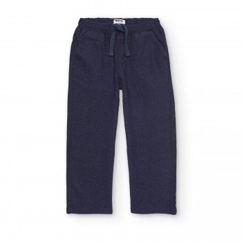 Παιδικό παντελόνι λινό για αγόρια Nathkids μπλε