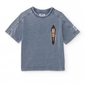 Παιδική μπλούζα για αγόρια Nathkids μπλε τύπου τζιν