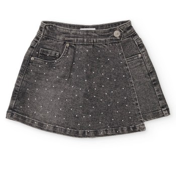 Παιδική σορτσόφουστα για κορίτσια Nathkids μαύρο denim