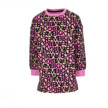 Μπλουζοφόρεμα για κορίτσια Nathkids ροζ φούτερ