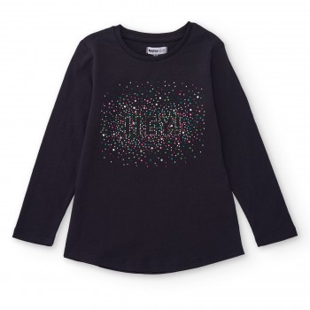 Παιδική μπλούζα strass για κορίτσια Nathkids μαρέν