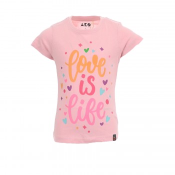 Παιδική μπλούζα για κορίτσια AKO με στάμπα ροζ