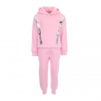 Παιδικό σετ φόρμα φούτερ για κορίτσια Action Sportswear ροζ