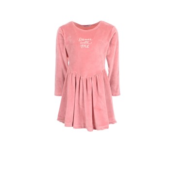 Παιδικό φόρεμα για κορίτσια βελουτέ Action Sportswear  ροζ