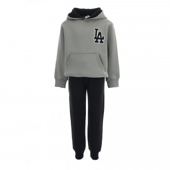 Παιδικό σετ φόρμα φούτερ για αγόρια Action Sportswear φυστικί-μαύρο