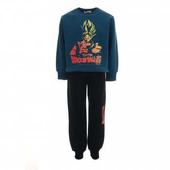 Παιδικό σετ φόρμα φούτερ για αγόρια Action Sportswear πετρόλ-μαύρο
